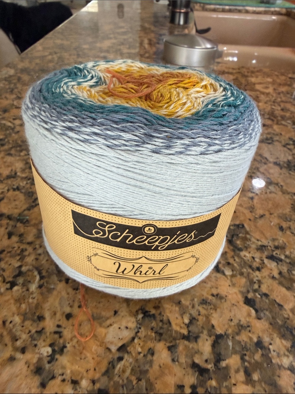 Scheepjes Whirl Cake color 794 Earl Gray Custard Fingering Weight
